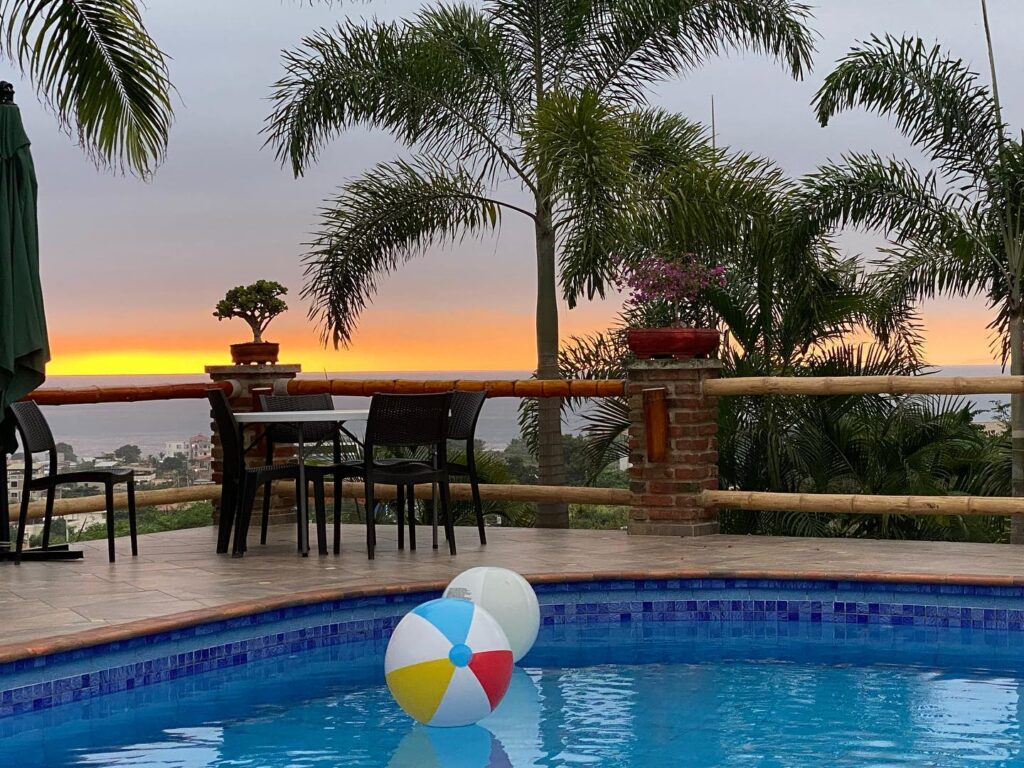 The pool at night