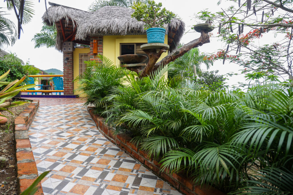 The walkway between the common area and exercise area