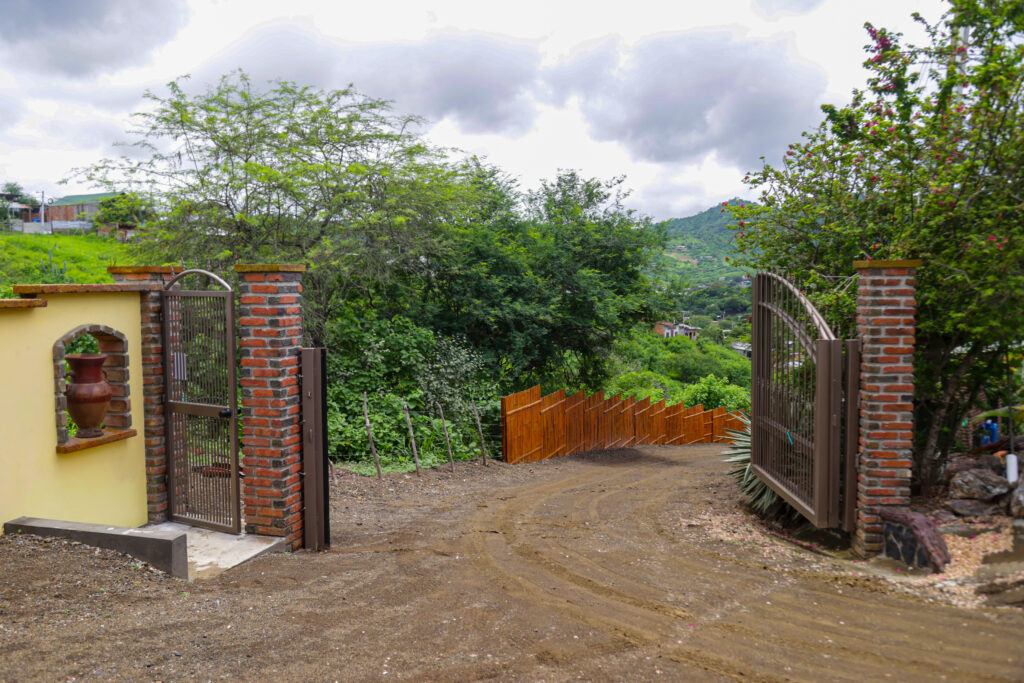 Main gate to the property